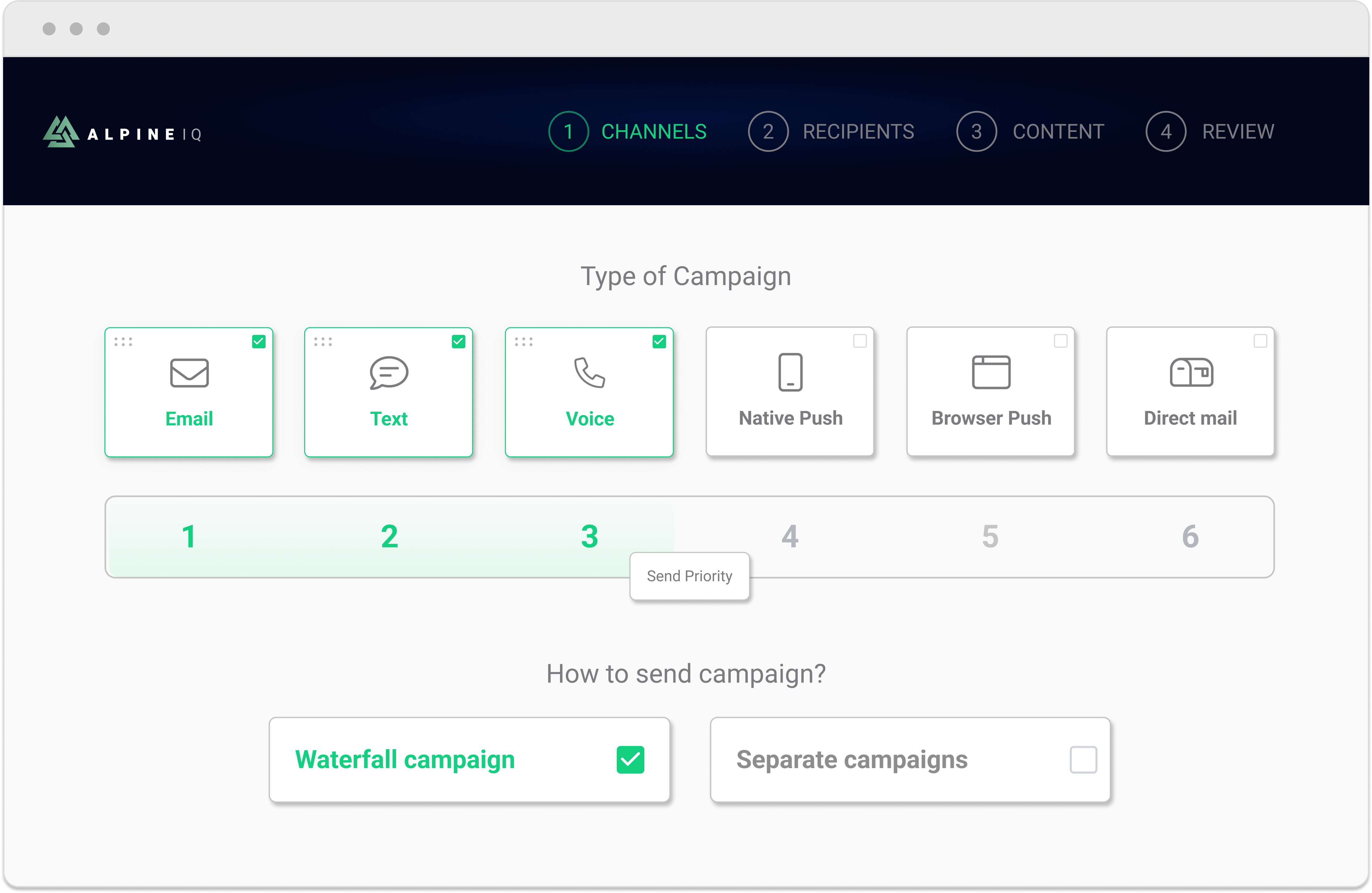 Newly designed Campaign Creation flow.